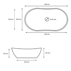 Vasque Forme Ovale 640x365x130mm, Blanc -Le Coin Bain Parfait Boutique 01d2cdade1c642a2899906d5e0df3bd3