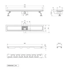 Caniveau De Douche Fendu 70cm Argent -Le Coin Bain Parfait Boutique 0289099a49ac4ab49333e02abe09de33