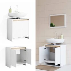 Meuble Sous-lavabo Emma Blanc/sonoma -Le Coin Bain Parfait Boutique 03a7c762f9c441778e19de99f49feebf
