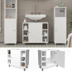 Meuble Sous-lavabo Fynn Blanc -Le Coin Bain Parfait Boutique 0811e3f3dd314b41bde99c577b6c5e6a