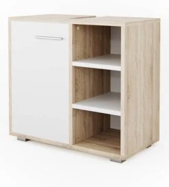 Meuble Sous-lavabo Perry Chêne/blanc