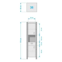 Colonne Salle De B. MANCHESTER 2 Portes -Le Coin Bain Parfait Boutique 1000008907 180615 16211101 GALLERYIMAGES P000000001000008907