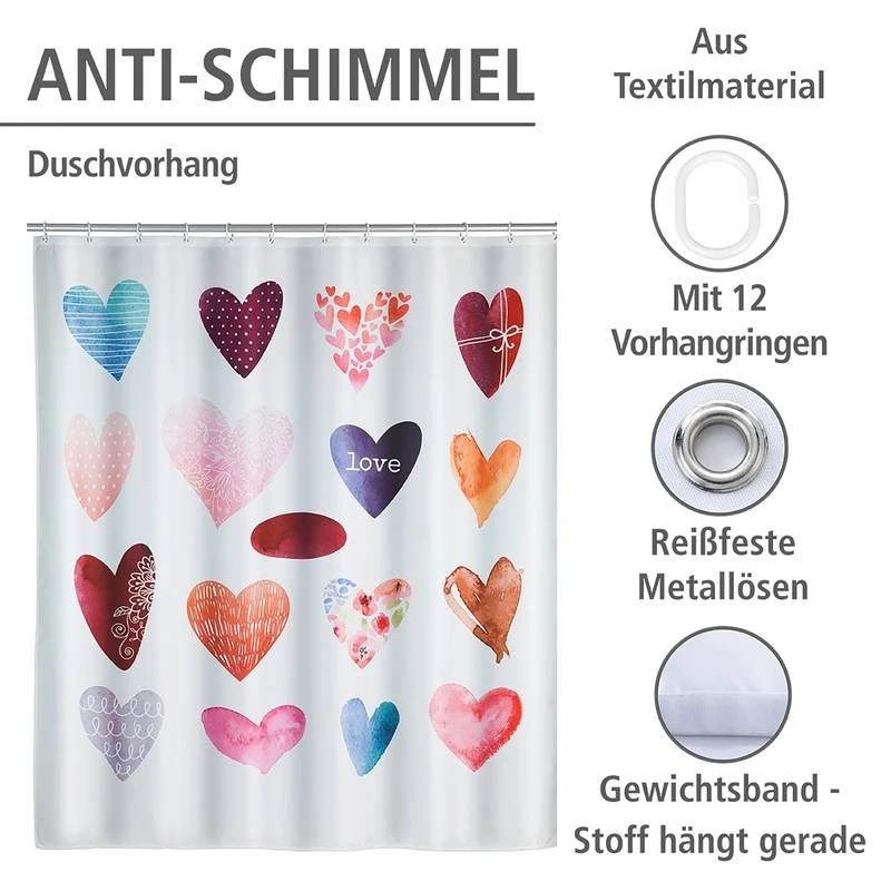Wenko Rideau De Douche Love 5 Wenko Rideau De Douche Love – Image 5