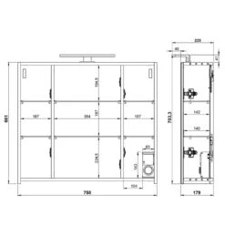 Salle De Bain Arvada II (5 éléments) -Le Coin Bain Parfait Boutique 1000205937 200221 13364300090 SKETCH DETAILS P000000001000205937 sketch