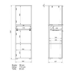 Armoire Midi Avino 14 Armoire Midi Avino -Le Coin Bain Parfait Boutique 1000262249 210428 14112000037 SKETCH DETAILS P000000001000262249 sketch