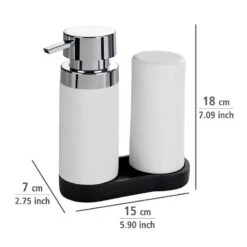 Wenko Distributeur Easy Squeeze (2 éléments) -Le Coin Bain Parfait Boutique 1000271161 210608 11174800326 SKETCH DETAILS P000000001000271161 sketch