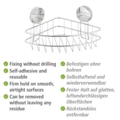 Wenko Étagère D’angle Osimo Plus -Le Coin Bain Parfait Boutique 1000271201 210608 11211700566 DETAILS P000000001000271201