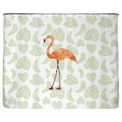 Rideau De Douche Flamant Rose