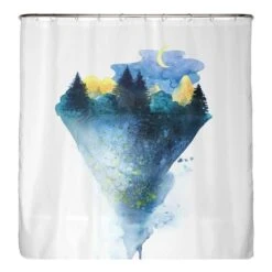 Rideau De Douche PS Recyclé Nocturne