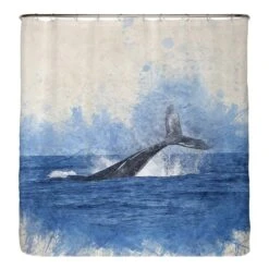 Rideau De Douche PS Recyclé Baleine
