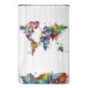 Rideau De Douche Anti-moisi Planisphère