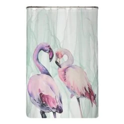 Rideau De Douche Loving Flamingos