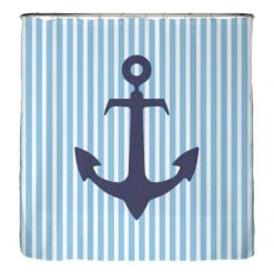 Rideau De Douche Anti-moisi Ancre Bleue