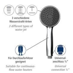 Wenko Pommeau De Douche Basic Line II -Le Coin Bain Parfait Boutique 1000352546 220519 031 DETAILS P000000001000352546