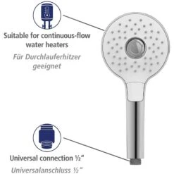 Wenko Pommeau De Douche Powerboost I -Le Coin Bain Parfait Boutique 1000352562 220519 034 DETAILS P000000001000352562