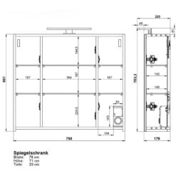 Armoire De Toilette Yonkers -Le Coin Bain Parfait Boutique 1000353386 220524 500 SKETCH DETAILS P000000001000353386 sketch