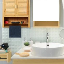 Armoire Salle De Bain LAMELL Bambou 11 Armoire Salle De Bain LAMELL Bambou -Le Coin Bain Parfait Boutique 1770e0d7b89c4491a1242bfebbddd51c