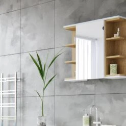 Armoire De Toilette Aquis Blanc/chêne -Le Coin Bain Parfait Boutique 26e4dc963b154d3e9e901571e9f628dd