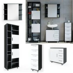 Salle De Bain Ilias Anthracite (4 élém.) -Le Coin Bain Parfait Boutique 28a73fc54c4e4e4683cee8bc3b34c3ed