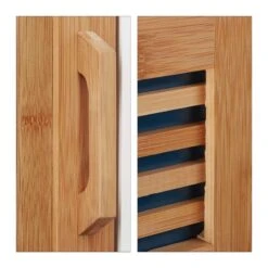 Placard Salle De Bain Blanc Porte Bambou -Le Coin Bain Parfait Boutique 296b9469f8424136b800d373921bf1ad