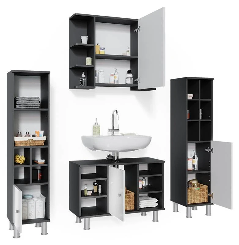 Salle De Bains Fynn Anthracite (4 élém.) 5 Salle De Bains Fynn Anthracite (4 élém.) – Image 5