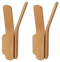 Lot De 2 Crochets Bois En Bambou