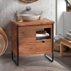 Azur - Petit Meuble Salle De Bain Indust -Le Coin Bain Parfait Boutique 30894341a7cc434e91760ab7b3b9c42f