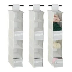 3xÉtagère Suspendue Tissu Armoire -Le Coin Bain Parfait Boutique 32686dd7743849029e8bd7890474b79c