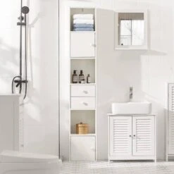 Meuble Colonne De Salle De Bain STR10-W -Le Coin Bain Parfait Boutique 3a8ea965e62543829c705dca7ff8d15b