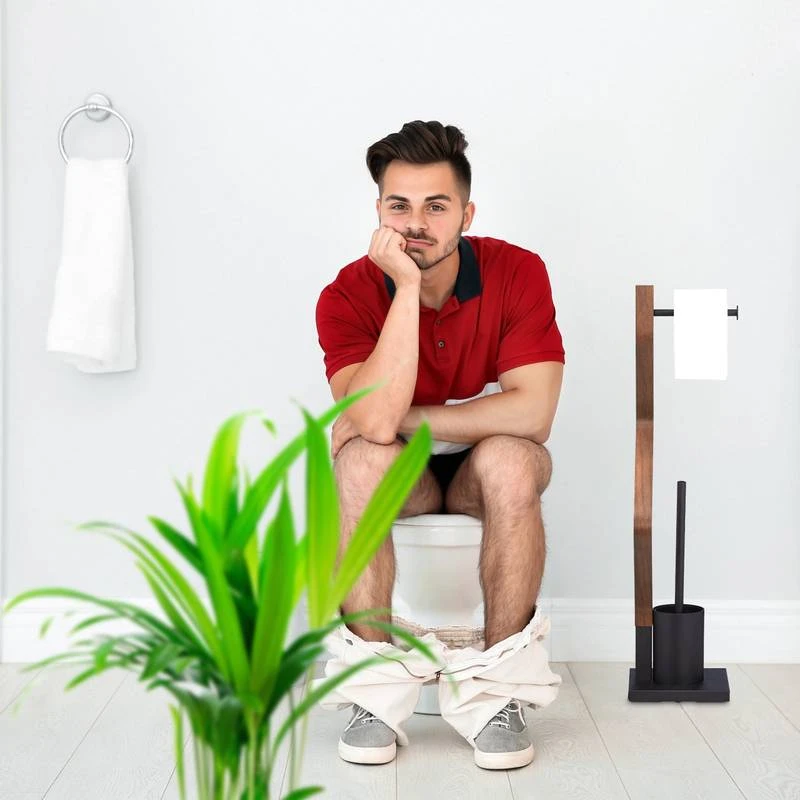 Brosse WC Et Dérouleur Papier Noir 4 Brosse WC Et Dérouleur Papier Noir – Image 4