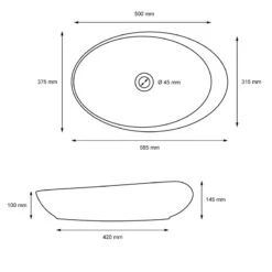 Vasque Forme Ovale 585x375x145 Mm Blanc -Le Coin Bain Parfait Boutique 4127d48b68404c15a471e7f3c7c52881