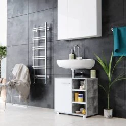 Meuble Sous-lavabo Perry Béton/blanc -Le Coin Bain Parfait Boutique 420e68181e95468e8308d9413c3444ec