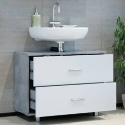Meuble Sous-lavabo Ilias Sonoma/blanc -Le Coin Bain Parfait Boutique 42f0cb3d66d04860af74f04b3478a05d
