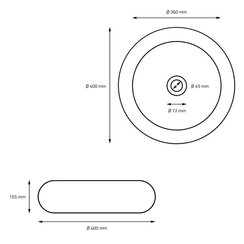 Lavabo Forme Ronde Ø 40x15,5cm 7 Lavabo Forme Ronde Ø 40x15,5cm – Image 7