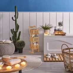 Étagère Salle De Bain Bambou 3 Paniers -Le Coin Bain Parfait Boutique 478ddf9bacb14c72b601af99c4886751