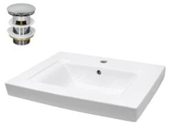 Vasque D'angle 605x465x160mm Blanc