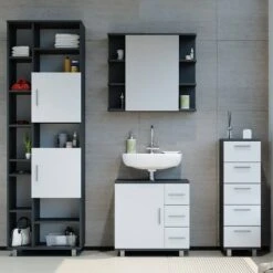 Salle De Bain Ilias Anthracite (4 élém.)