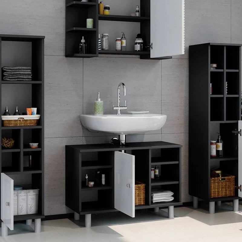 Salle De Bains Fynn Anthracite (4 élém.) 2 Salle De Bains Fynn Anthracite (4 élém.) – Image 2