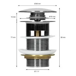 Garniture De Vidage Pour Lavabo Laiton -Le Coin Bain Parfait Boutique 548ec17648b84f6a8c44582f61377b58