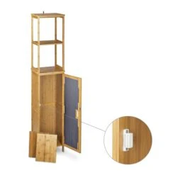 Armoire De Salle De Bain Bambou 5 étages -Le Coin Bain Parfait Boutique 54bee838906e4bb3ad234f539e25516f