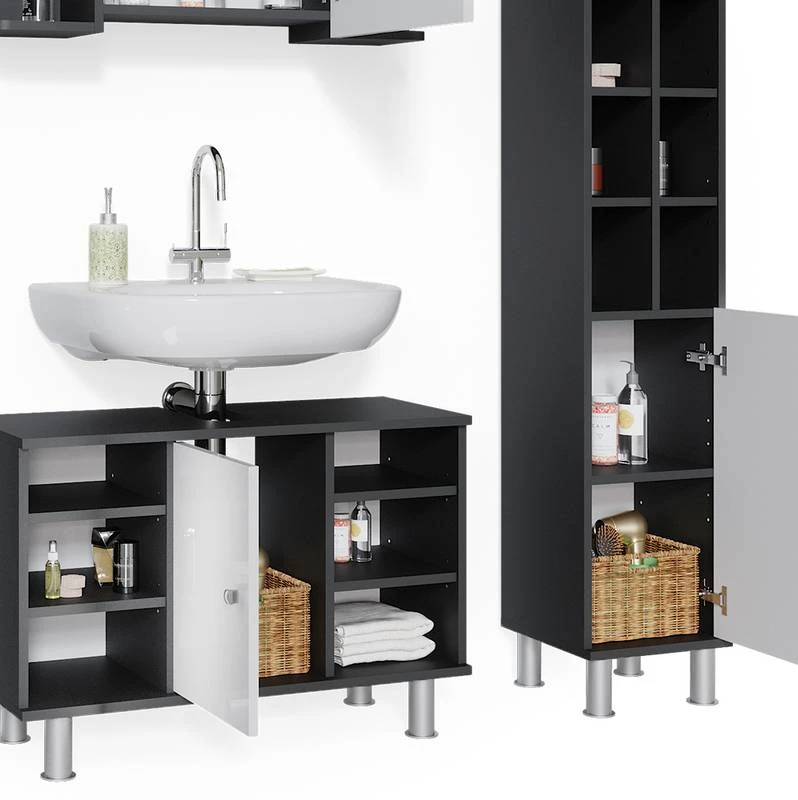 Salle De Bains Fynn Anthracite (4 élém.) 6 Salle De Bains Fynn Anthracite (4 élém.) – Image 6