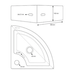 Lavabo D'angle 46x33x13cm Blanc -Le Coin Bain Parfait Boutique 5cf044cb91df47e08344dc59aa063d2a