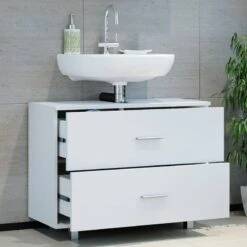 Meuble Sous-lavabo Ilias Sonoma/blanc -Le Coin Bain Parfait Boutique 5e390e2aff2d4c33b441640161eadb5f