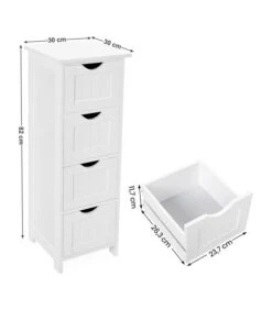 Chiffonnier De Rangement 4 Tiroirs Blanc -Le Coin Bain Parfait Boutique 6048fbaa661743b799f7284eba45ddc5