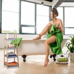 Étagère Salle De Bain Bambou 4 Niveaux -Le Coin Bain Parfait Boutique 63e6c71fc19d4cd7acb3faaa014521c9