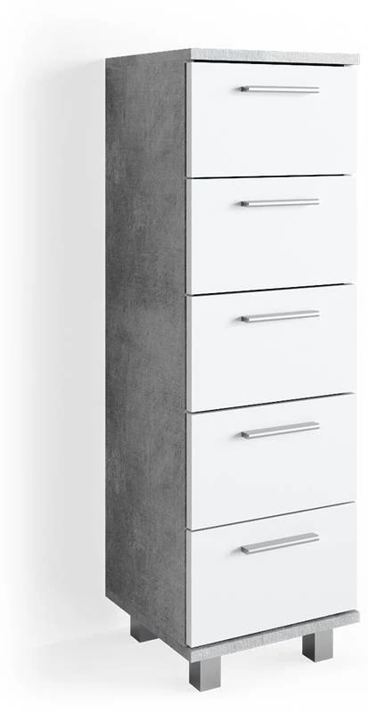 Chiffonnier Ilias Béton/blanc 1 Chiffonnier Ilias Béton/blanc