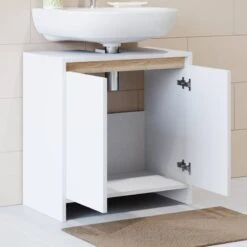 Meuble Sous-lavabo Emma Blanc/sonoma -Le Coin Bain Parfait Boutique 690ba9c5a1d54af691dcd41271ee56ad