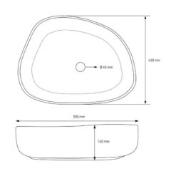 Lavabo Ovale 55x42x14cm Blanc Céramique -Le Coin Bain Parfait Boutique 6d1aeae455f844cc818d2fb311ad51e2