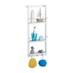 Étagère Douche Suspendue Bambou Blanc -Le Coin Bain Parfait Boutique 6ecdade1330149218edd6f85e0fb8784