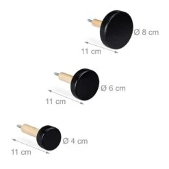 Lot De 3 Patères Muraux En Bois Noir -Le Coin Bain Parfait Boutique 7066dde2111b4eb6b869ac98d7806401